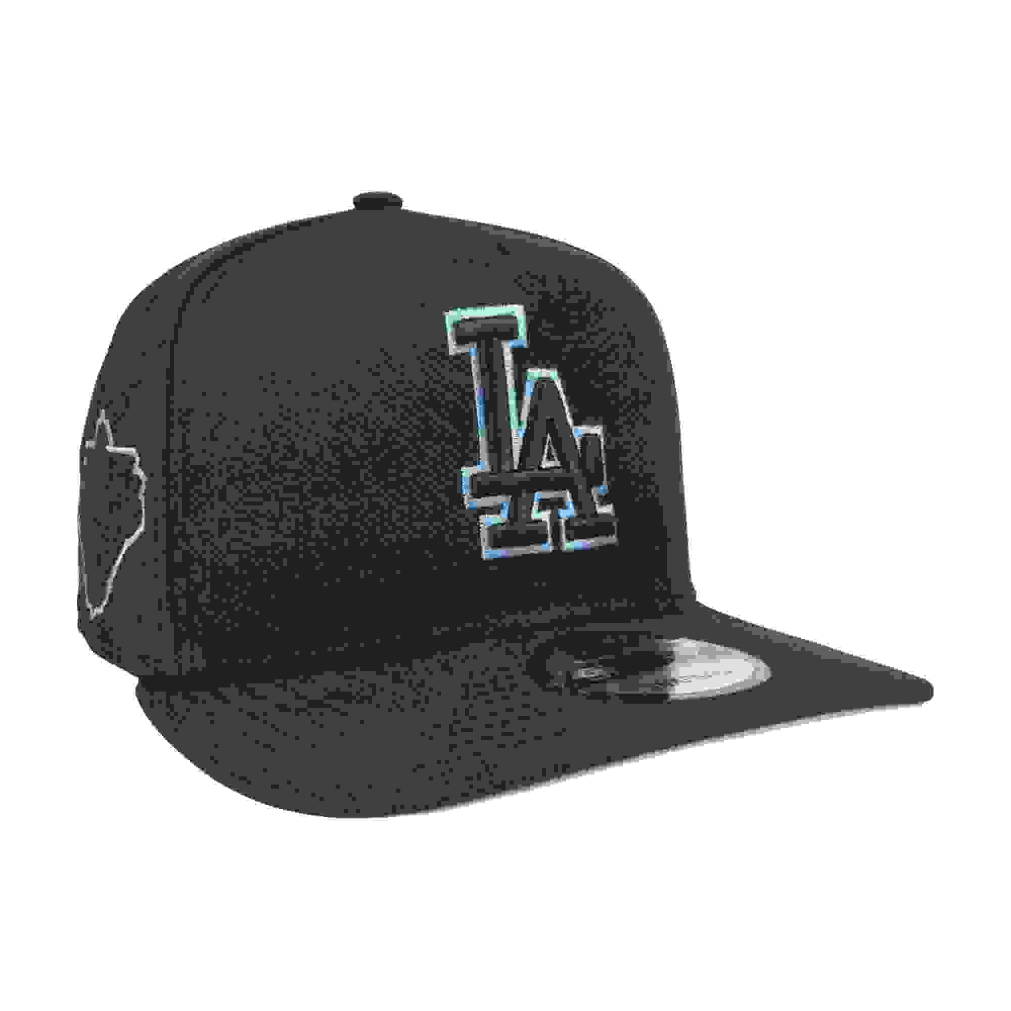 New Era Los Angeles Dodgers 9FIFTY A-Frame Outline Black/Blue Snapback Hat